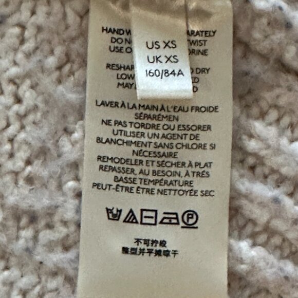 Free People Speckled Knit Cardigan Ivory XS Boho Cable Knit Sweater Worn Once - Picture 10 of 10